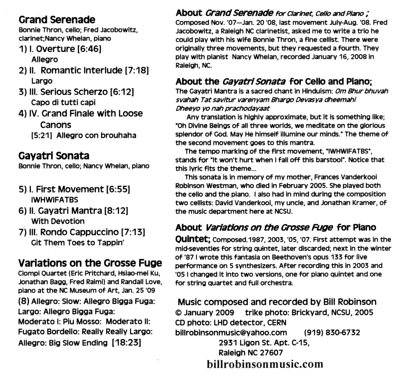 Text of CD liner